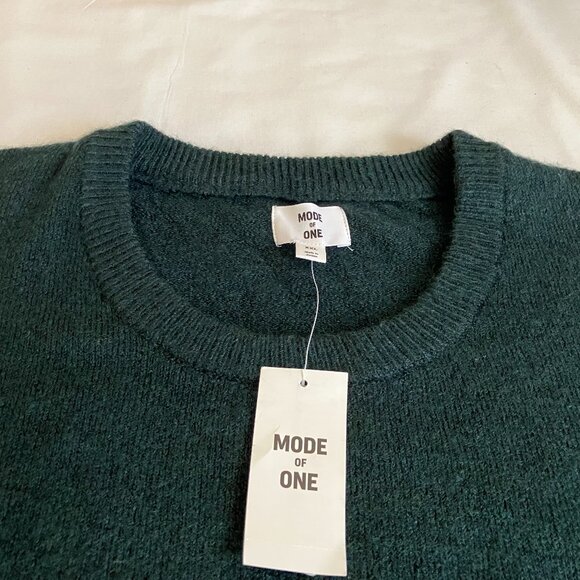 Mode of One Men's Relaxed-Fit Cozy Sweater Deep Malachite Green- XXL - Picture 4 of 6